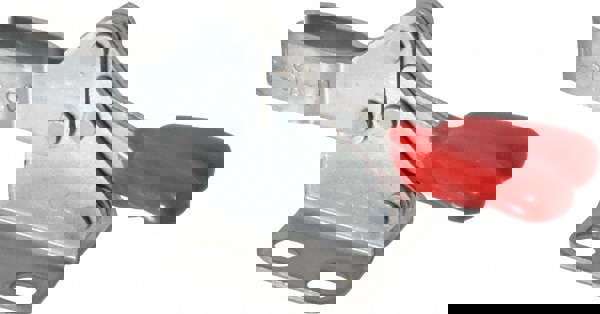 Manual Hold-Down Toggle Clamp: Horizontal, 100 lb Capacity, U-Bar, Flanged Base